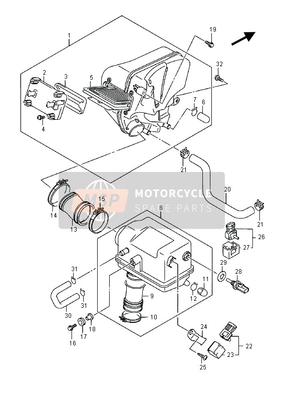 Suzuki AN650Z BURGMAN EXECUTIVE 2016 Filtro de aire para un 2016 Suzuki AN650Z BURGMAN EXECUTIVE